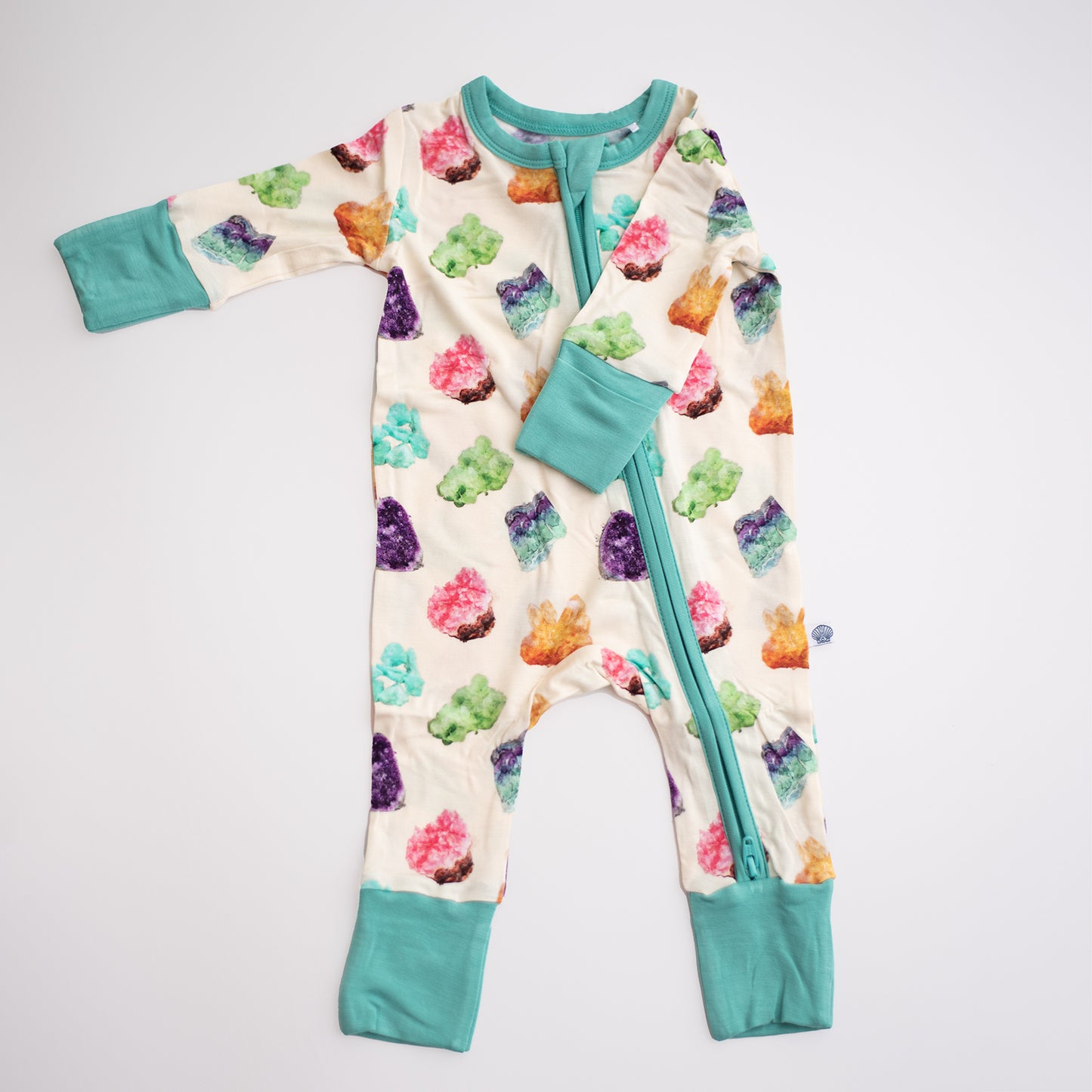 crystal bamboo zip up pajamas