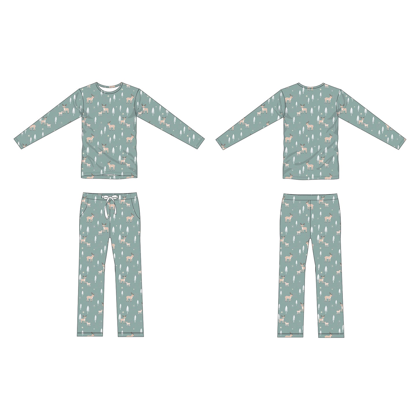 men's christmas pajamas with reindeer
