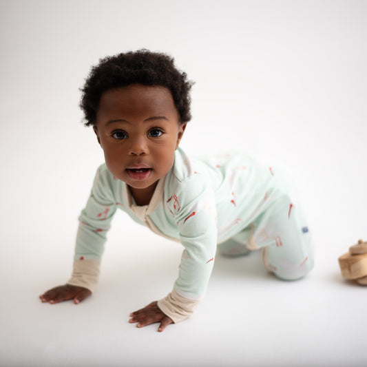 baby bamboo pajamas, newborn bamboo pjs, premium jjs made from bamboo