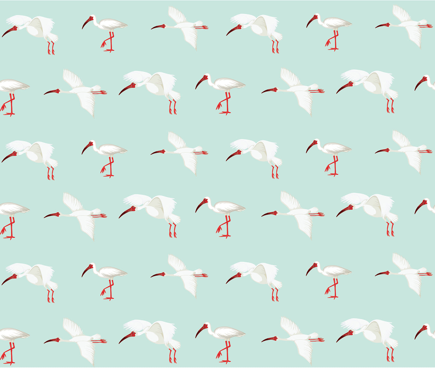 white ibis print for bamboo swaddle blanket