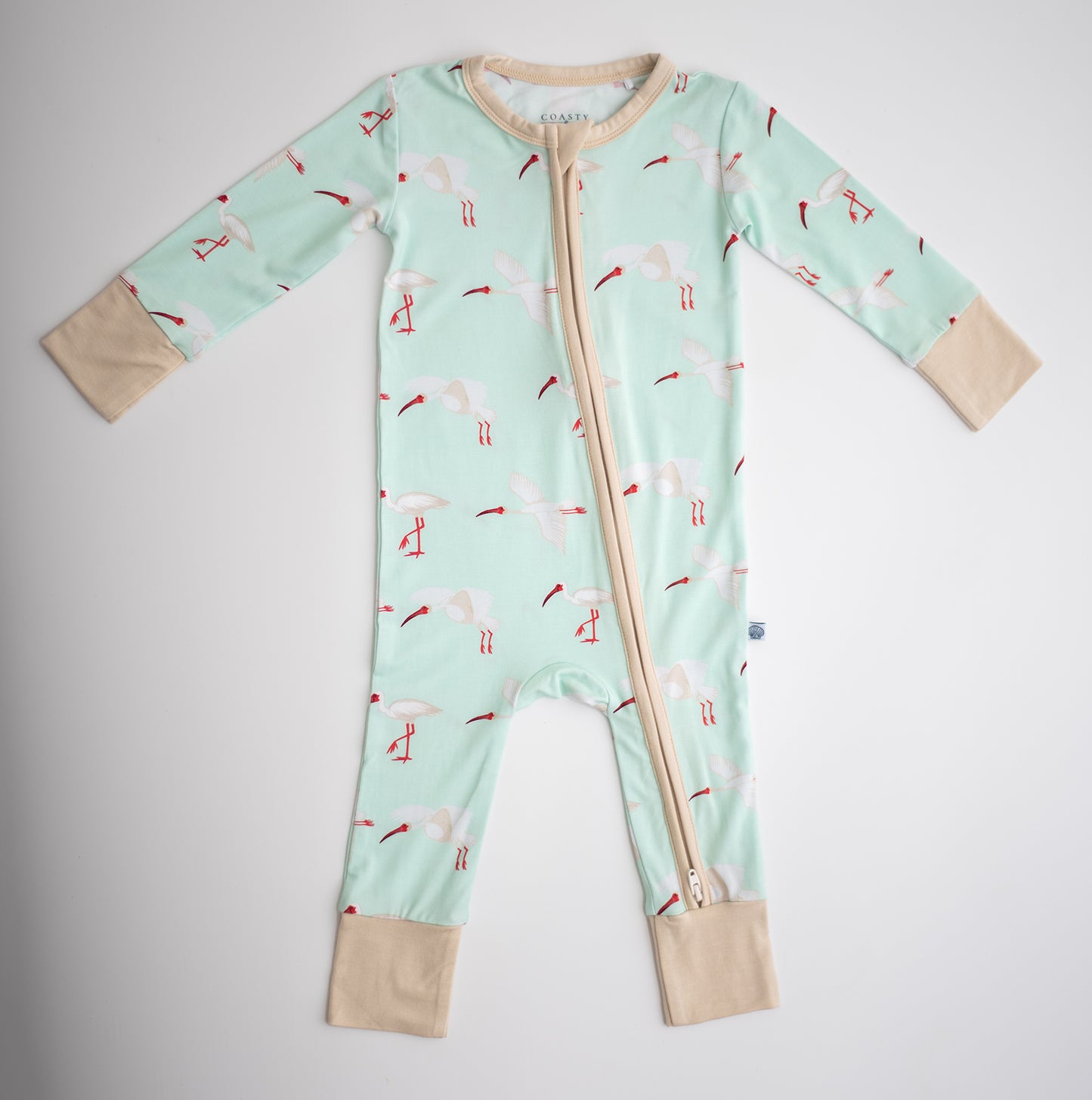 White Ibis Zip-up Pajamas